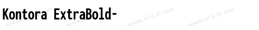 Kontora ExtraBold字体转换